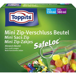 Toppits mini-zipzakjes 150 ml 380 ml, 40 stuks