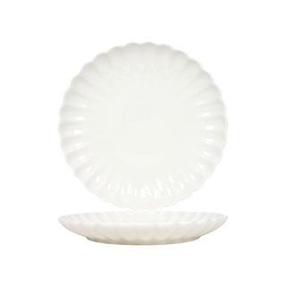 Ontbijtbord flower off white ø19,5cm | 6 stuks