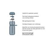 Mepal drinkfles flip sport - 600 ml - flip en drink - lekdicht - draaglus en comfortabele grip - vaatwasmachinebestendig - drinkflessen - graphite black