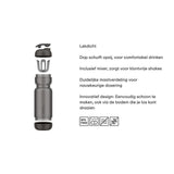 Mepal shakebeker 800ml graphite black