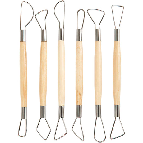 Creativ company https: www.cchobby.nl kleilusgereedschappen-ronde-kanten-l-20-cm-6-stuk-1-doos