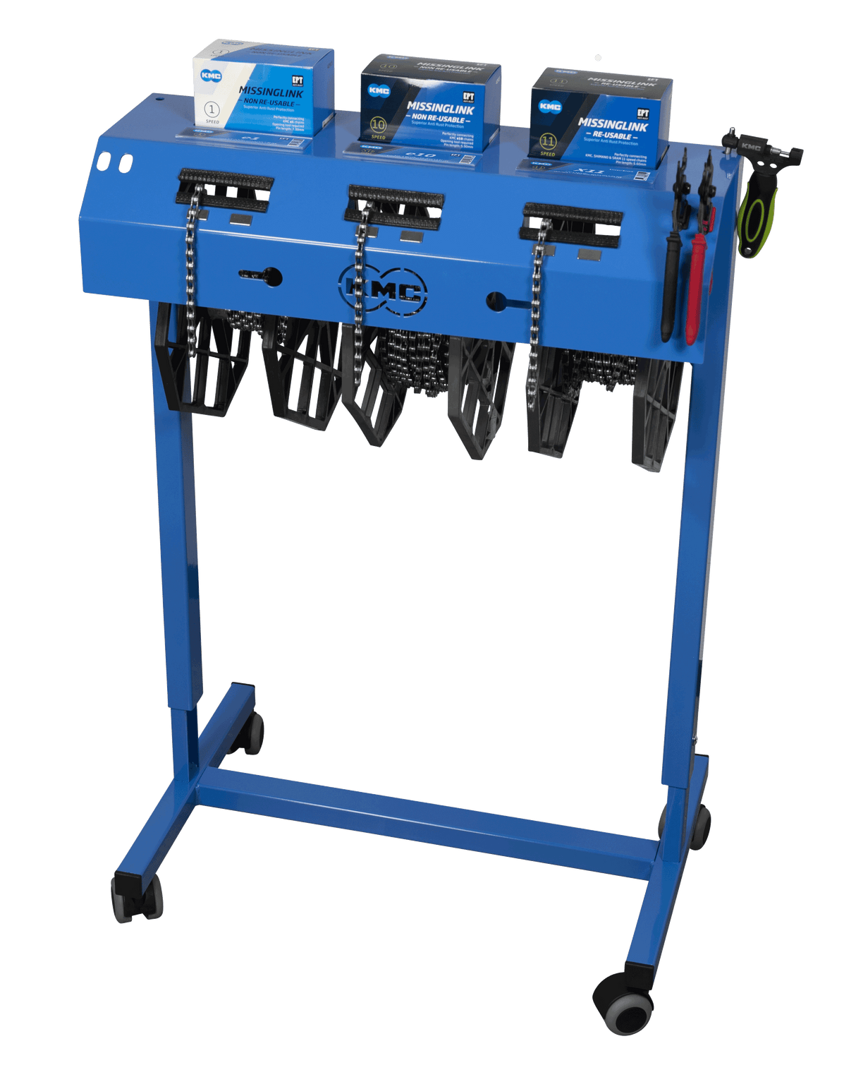 KMC Fietskettingrolhouder Pro - Blauw - 90x60x40cm