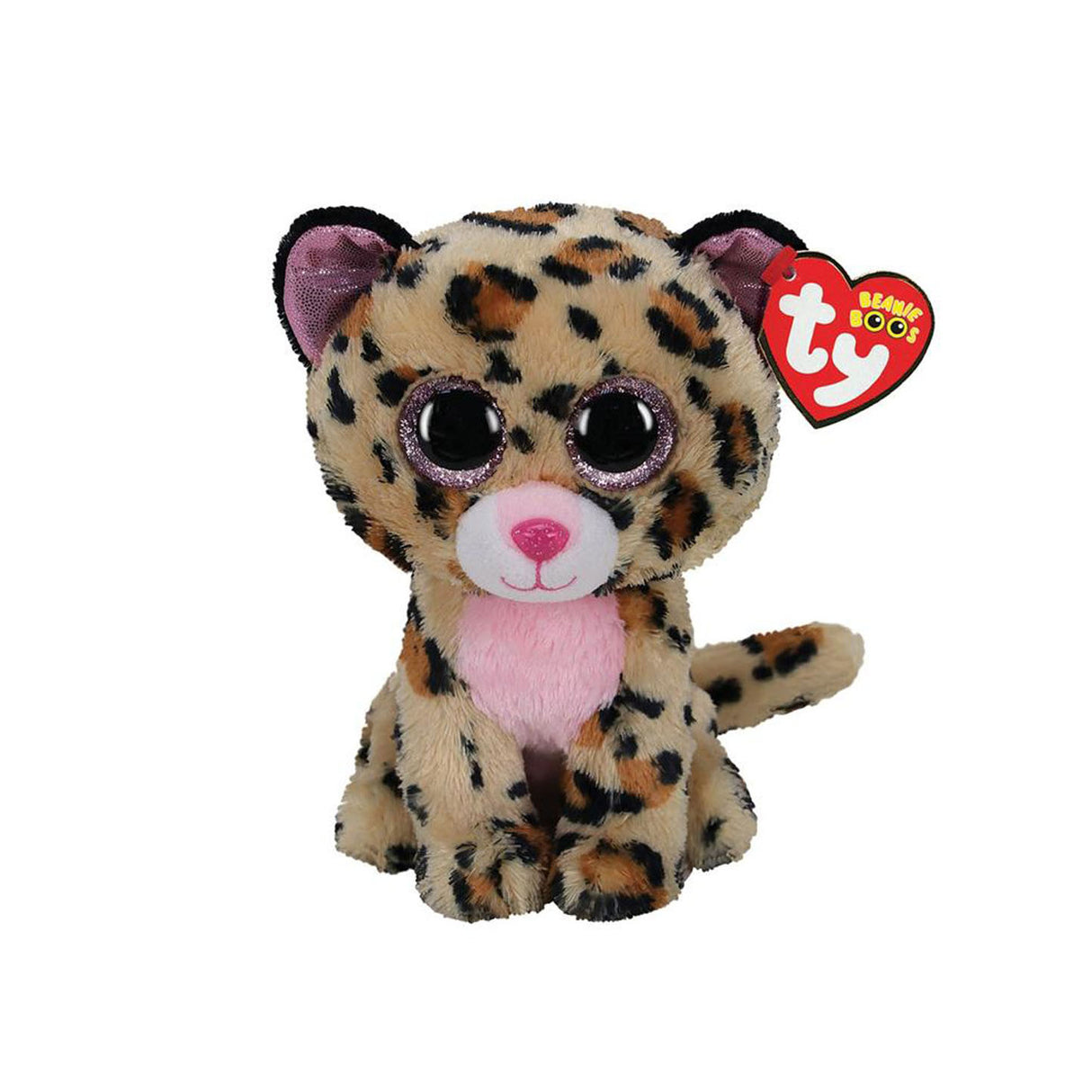 Ty beanie boo's livvie leopard, 15cm