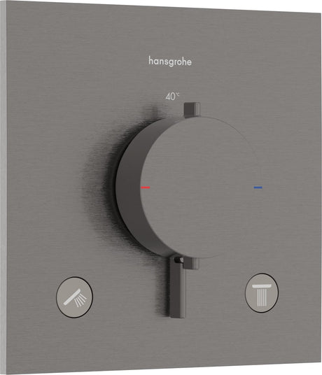 Hansgrohe ecostat comfort e - inbouwthermostaat - 2 functies - douche - brushed black chrome