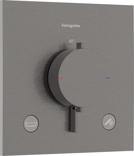 Hansgrohe ecostat comfort e - inbouwthermostaat - ecostat thermostaat - zekerheidscombinatie en1717 - 2 functies - brushed black chrome