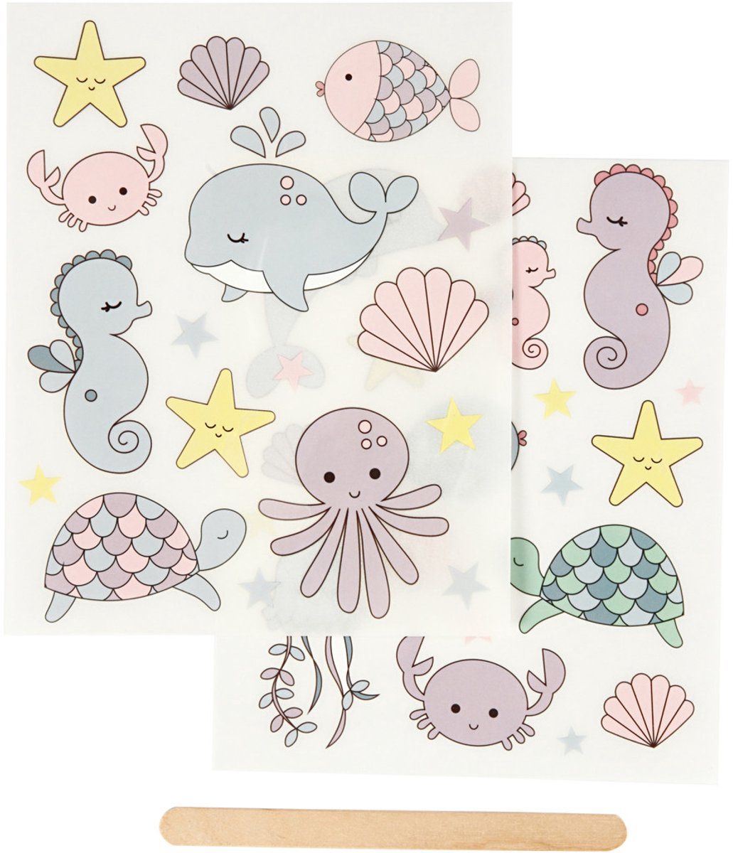 Creativ company cc rub-on sticker oceaan 12x15 cm 2 vellen