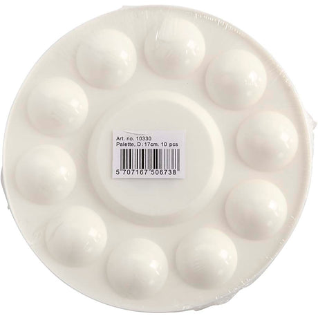 Creativ company http: www.cchobby.nl palet-rond-palet-met-11-vakken-d-17-cm-wit-10-stuk-1-doos