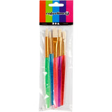Creotime https: www.cchobby.nl kwasten-voor-kinderen-afm-8-12-18-l-14-16-cm-b-5-10-mm-plat-rond-diverse-kleuren-5-stuk-1-doos