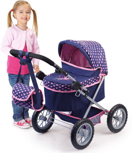 Bayer design - poppenwagen trendy - blauw en roze