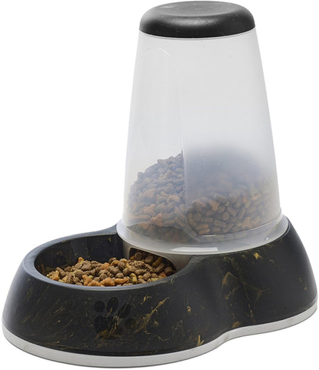 Savic voerdispenser - antislip design zwart goud - 3l, 32.5x22x29 cm, geschikt voor katten en kleine honden