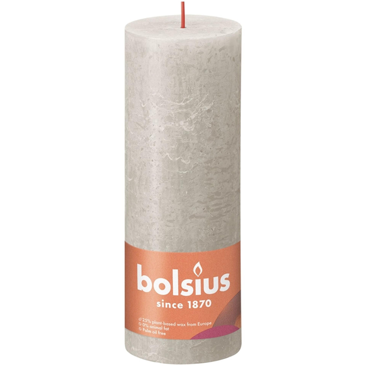 Bolsius rustiek stompkaars 190 68 grijs