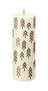 Bolsius printed kaars 190 68 soft pearl