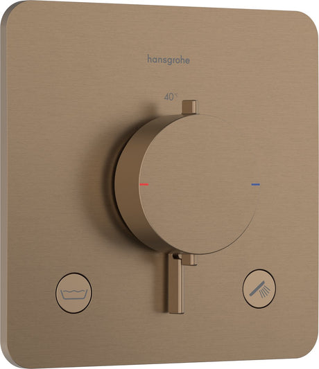 Hansgrohe ecostat comfort q - inbouwthermostaat - 2 functies - douche thermostaat - zekerheidscombinatie en1717 - brushed bronze