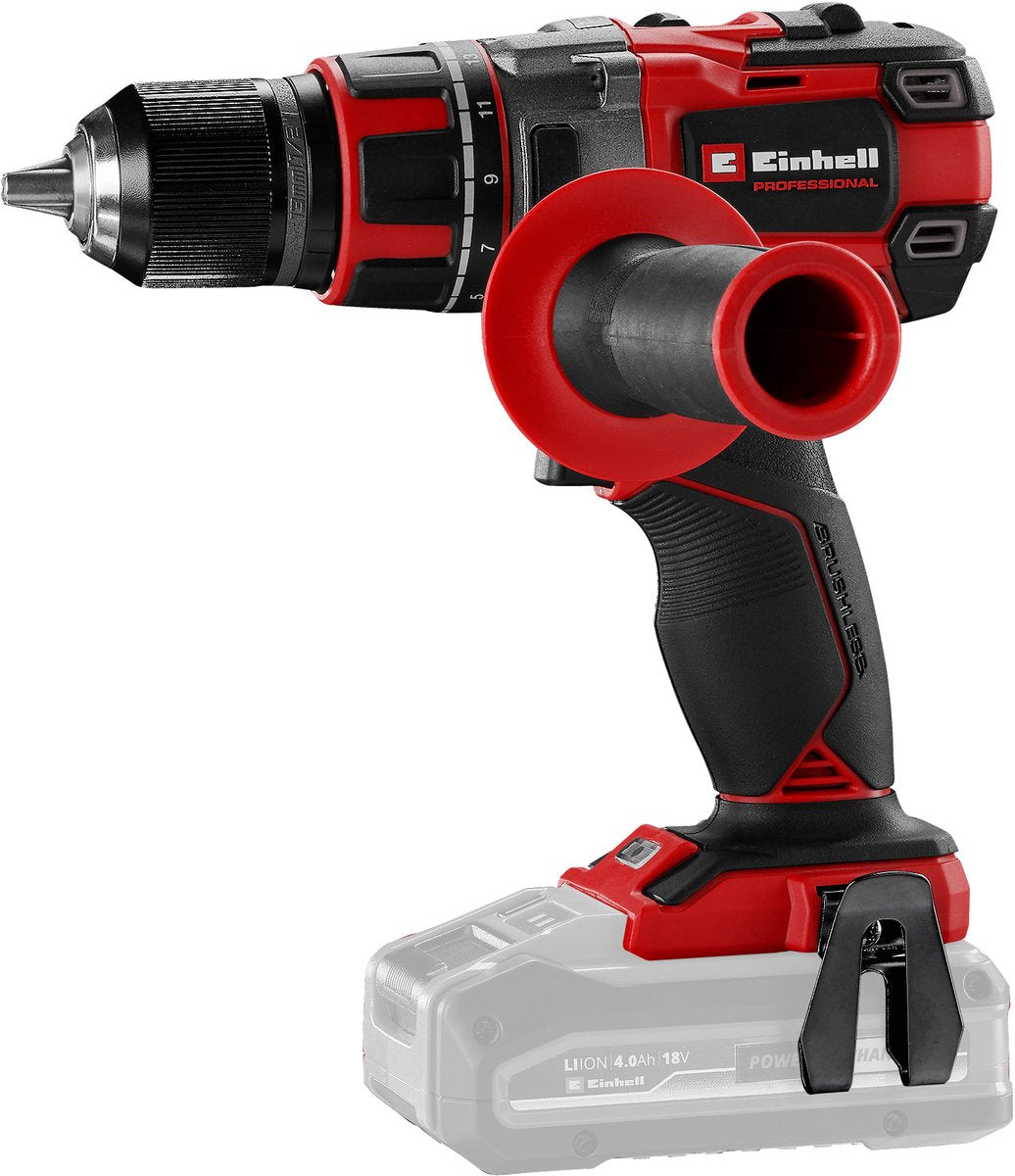Einhell professional accu boor- schroefmachine tp-cd 18 80 li bl solo - power x-change - 18 v li-ion - 80 nm - 0-500 0-1.800 t min - 13 mm snelspanboorkop - koolborstelloze motor - excl. accu en lader