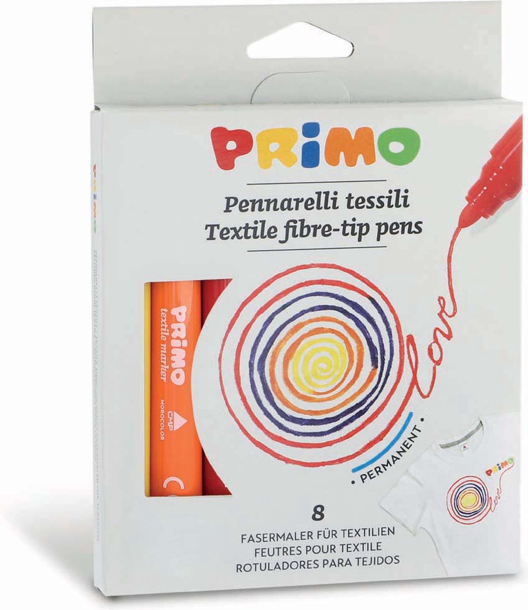 Primo textielstiften 8 stuks