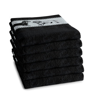 Ddddd keukendoek saar 50x55 black | 6 stuks
