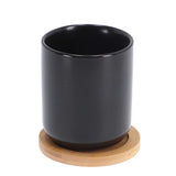 Bredemeijer theemok umea 200ml zwart en onderzetter set 2