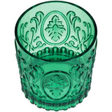 No brand tumbler acrylic green 8.9x8.9x9.5cm | 4 stuks