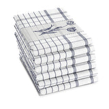 Ddddd theedoek lisse 60x65 blue | 6 stuks