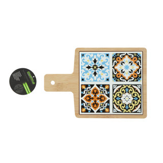 Serveerplank bamboo keramiek | 4 stuks