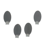 Metaltex plakhaken inox ovaal klein 4 stuks | 10 stuks