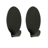 Haken zelfklevend zwart | 2 stuks