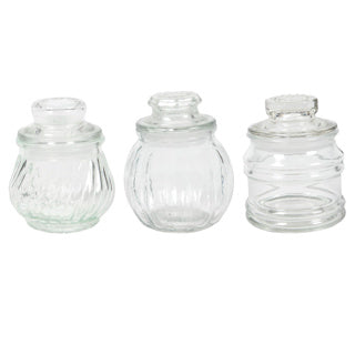 Voorraadpot glas 150ml assorti | 12 stuks