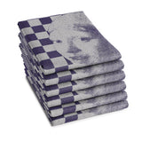 Ddddd theedoek girl with a pearl 60 x 65 blue | 6 stuks