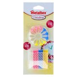 Metaltex taartkaarsen 24 stuks en 12 houders | 6 stuks