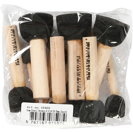 Creativ company http: www.cchobby.nl foam-tamponeerstokjes-l-9-10-cm-d-13-20-25-35-mm-12-stuk-1-doos