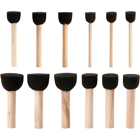Creativ company http: www.cchobby.nl foam-tamponeerstokjes-l-9-10-cm-d-13-20-25-35-mm-12-stuk-1-doos