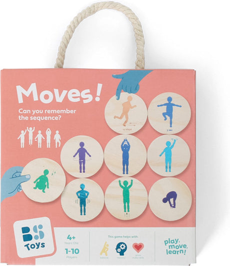 Bs toys moves! denkspel - actief beweeg spel - speelgoed vanaf 6 jaar - houten kaarten - kinderspeelgoed - cadeau kind