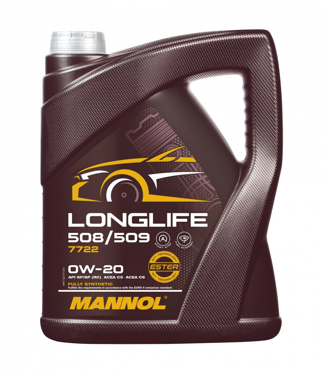 Mannol 5 liter 0w-020 5 longlife 508 509 mn7722