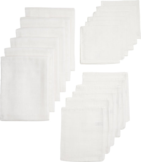Meyco baby uni starterset - 18-pack - hydrofiel - white
