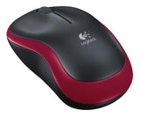 Logitech logitech m185 wireless optical mouse red [rf 2.4ghz, 1000 dpi, 3-button, aa, 10m]