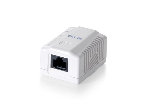 Equip 235111 1-port cat.5e surface mount box, rj-45, 5e, white, 39 mm, 29.5 mm, 54 mm