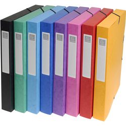 Exacompta klasseerdoos - glanskarton -25mm - a4 - geassorteerd - 8 stuks