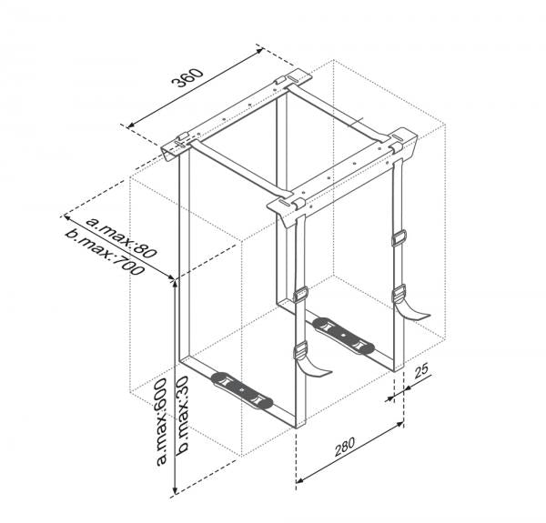 Neomounts PC Bureausteun CPU-D025BLACK