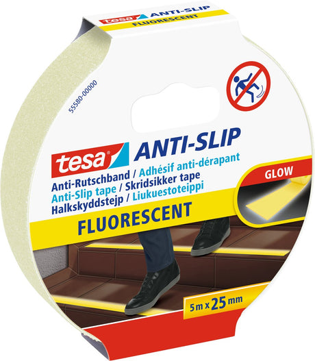 Tesa - anti-slip e | ft 5 m x 25 mm | fluogeel