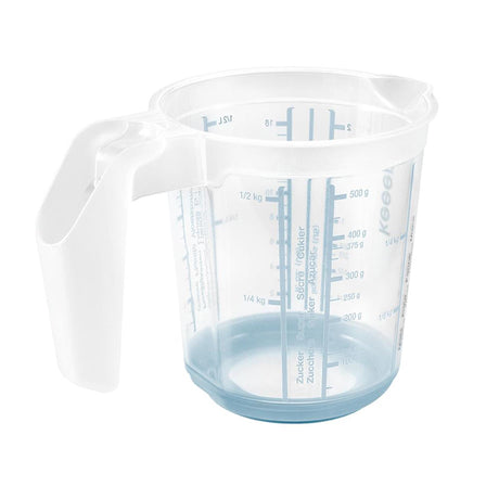 Keeeper kunststof maatbeker anti-slip 0,5l ø10,5x11,5cm nordic blue
