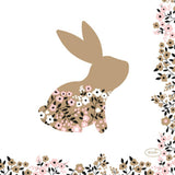 Duni paas servetten blooming bunnies 24x24 cm | 4 stuks