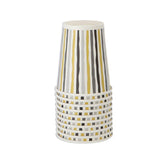Duni bekers stripes black gold 24 cl 10 stuks | 5 stuks