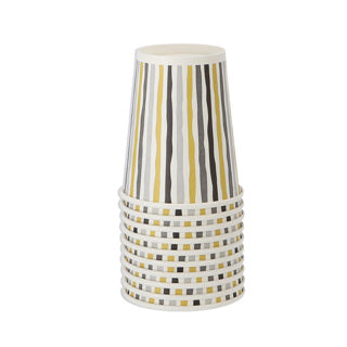 Duni bekers stripes black gold 24 cl 10 stuks | 5 stuks
