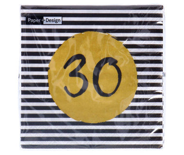 Servetten 30th birthday 33x33 cm | 4 stuks