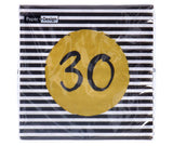 Servetten 30th birthday 33x33 cm | 4 stuks