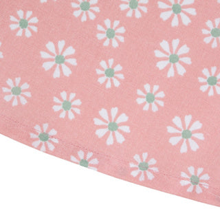 Daisy flowers tafelkleed textiel roze rond 160 cm