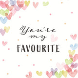 Duni servetten hearts favour 33x33 cm | 12 stuks