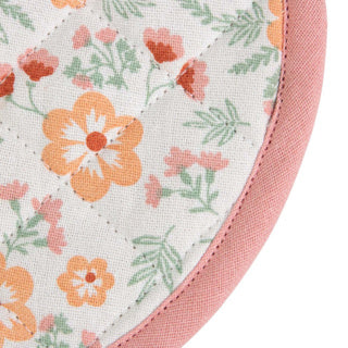 Freddie pannenlap onderzetter rond roze 20 cm | 3 stuks