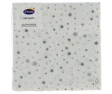 Duni servetten silver stardust 33 x 33 cm | 12 stuks