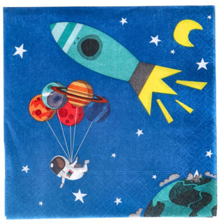 Servetten space 33x33 cm | 4 stuks